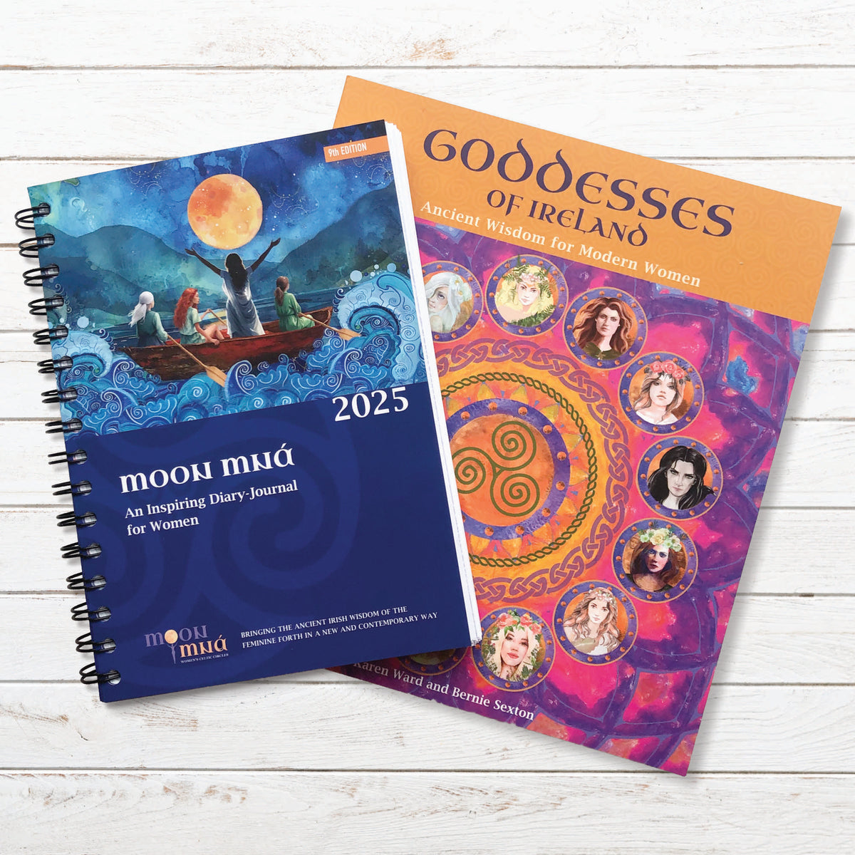 DiaryJournal 2025 and Irish Goddesses Book BUNDLE Moon Mna Womens