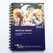 Load image into Gallery viewer, Moon Mná Diary-Journal 2024, a calendar-diary-datebook for Women