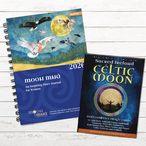 Diary 2026 and Sacred Ireland Celtic Moon Oracle Deck Bundle