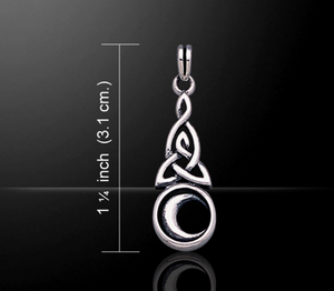 Celtic Triskel and Moon Pendant