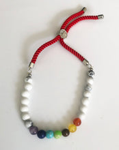 Load image into Gallery viewer, 'Moons' Bracelet - White Howlite and Chakra Stones